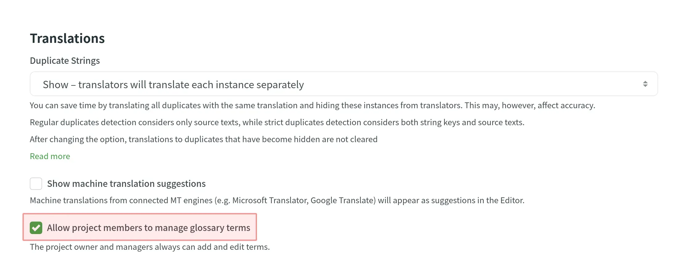 Access for team to Editor's features